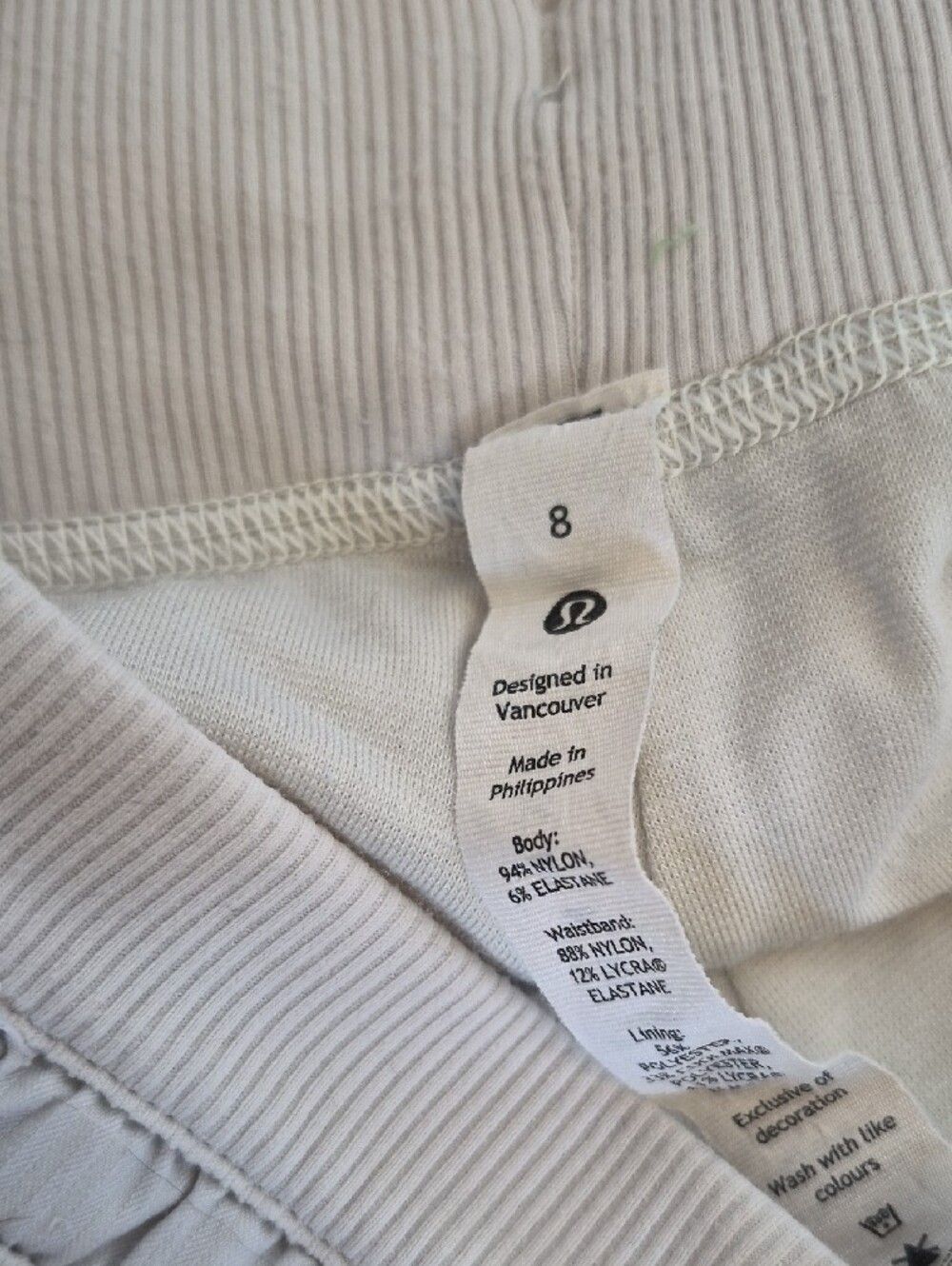 Lululemon Dance Studio Mid-Rise Crop Pants White Off White Size 8 - Picture 8 of 8